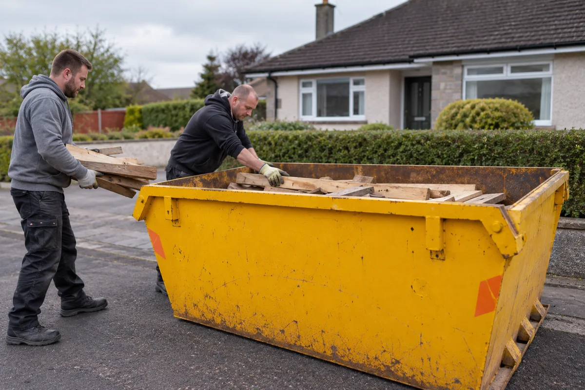 Timber kept safely below the skip rim